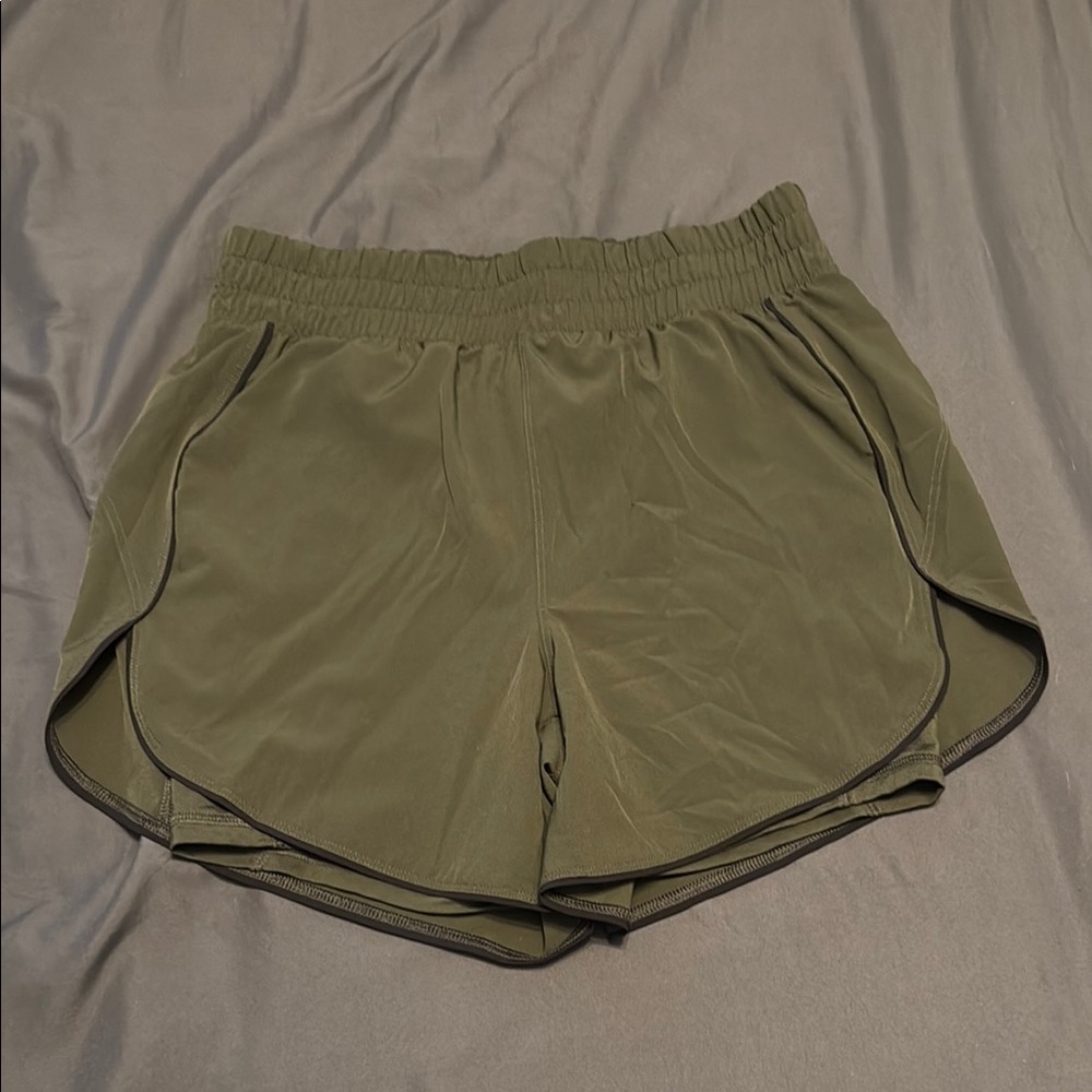 Avia Green Athletic Shorts Lightweight Moisture-Wicking with Spandex